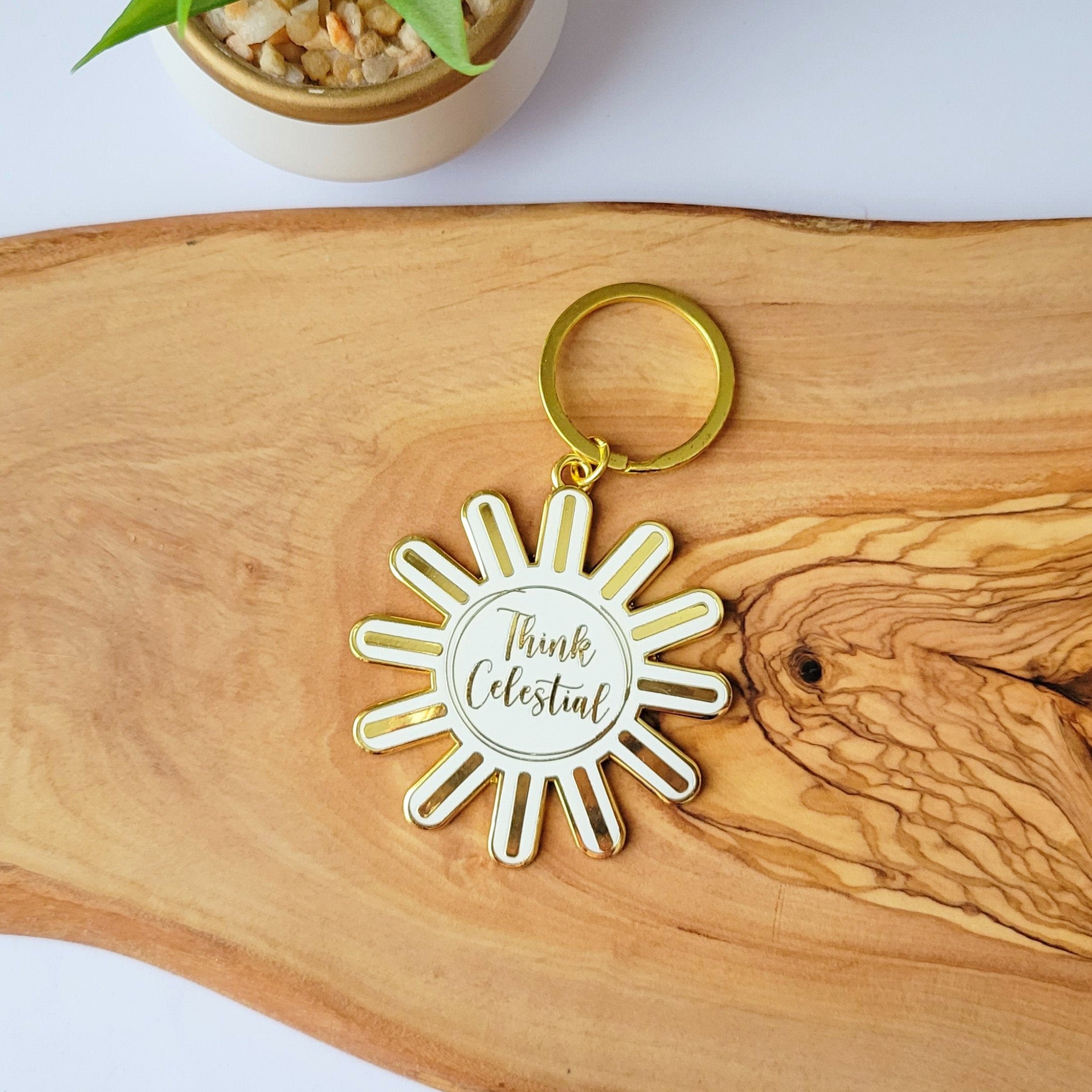 Think Celestial Enamel Keychain – Ivy Lee